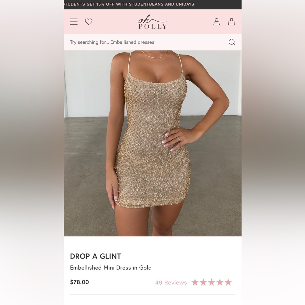 GOLD OH POLLY DRESS